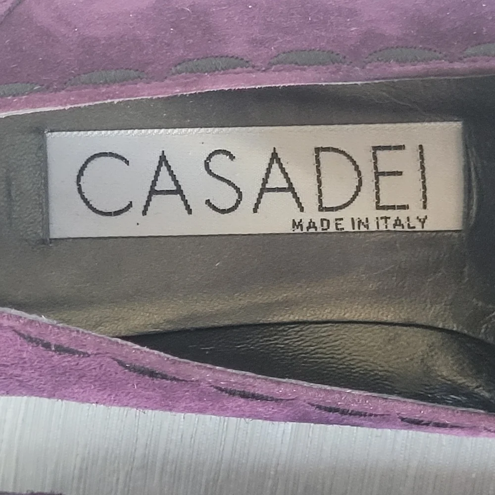 CASADEI Italian high quality luxury monogram shoe 36 loafer slip on flat - Picture 5 of 17
